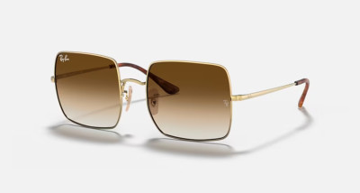 Ray-Ban New Square 1971 Classic Sunglasses Polished Gold RB1971 914751 54-19