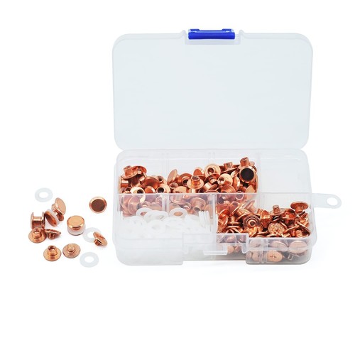 80 Vis Chicago Rivets M5x4mm - Lot De Rivets Métal Noir, Neuf