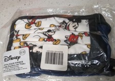 Authentic Disney Mickey and Minnie Mouse Cloth Face Masks Size Med 4-Pack NEW 