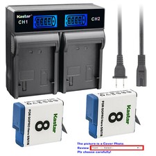 Kastar Battery LCD Rapid Charger for GoPro AHDBT-801 Hero 8  GoPro HERO8 Black