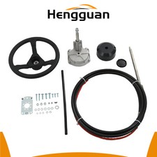 14 Feet Boat Rotary Steering System（3/4" Tapered Shaft+13.5'' Steering Wheel）