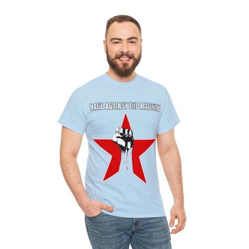 Rage Against the Machine T-Shirt, 90's Rock Vintage Unisex Heavy Cotton Tee - Picture 42 of 61