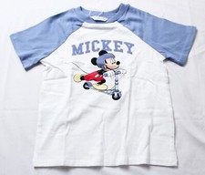Mango x Disney Baby Mickey Mouse Raglan S/S Graphic Print Tee CL8 Blue Size 4-5Y
