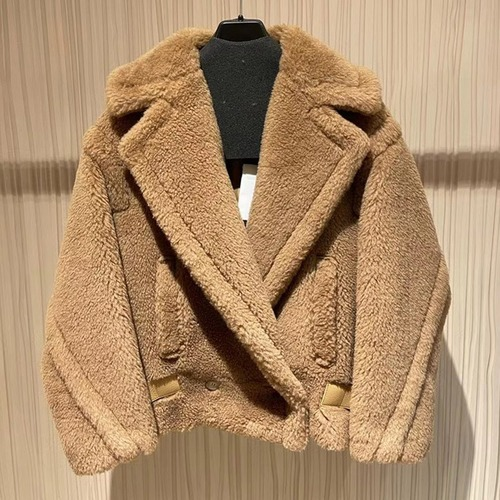 Winter Fur Real Wool Alpaca Teddy Coat 