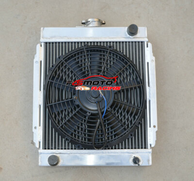 Alu Radiator +Fan FOR Nissan Datsun B110 1200 120Y B210 1.2L A12 I4 70-1976 MT