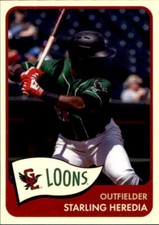 2018 Great Lakes Loons Choice #10 Starling Heredia Dominican Republic DR Card