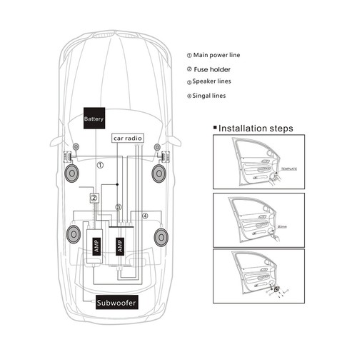 Paquete de 2 Altavoces Tweeters Sistema de Audio Universal para Coche 140W, Alta Eficiencia, EE. UU. Nuevos - Imagen 4 de 12