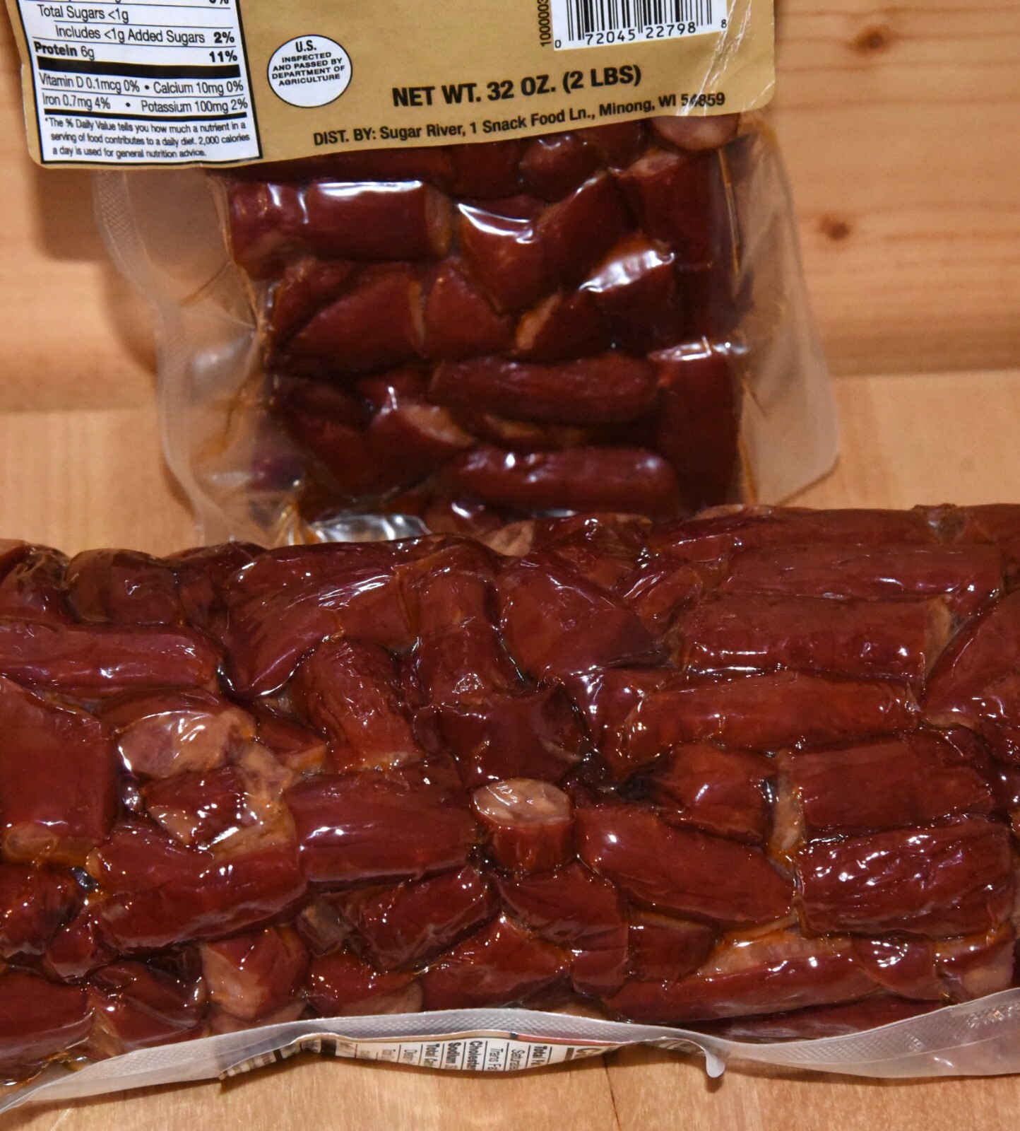 EXTRA HOT Beef Stick Ends/Pieces BULK 4 Pounds (2x 2 lbs) Sugar River