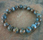 Natural 8MM Lake Blue Gemstone Bracelet Men Women Healing Stone Chakra Jewelry