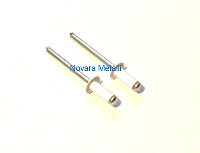 100 Rivetti Colorati BIANCHI Testa Tonda 4,8x12 Targhe Rivets - Foto 2