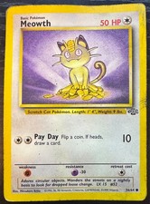 1999 Pokemon Meowth 56/64 Jungle Set WOTC Vintage Non Holo Card