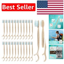 Eco-Friendly Individually Wrapped Travel Toothbrushes - 20 Pack for Cleanliness