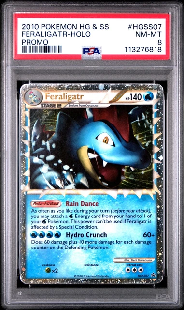 2010 POKEMON HEARTGOLD SOULSILVER FERALIGATR PRIME #HGSS07 PSA 8 NM #113276818