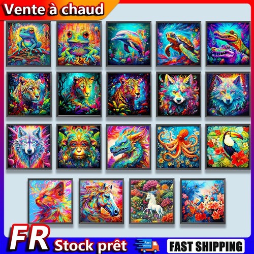 5D DIY Full Round Drill Diamond Painting Animal Kit Home Decoration Art ...