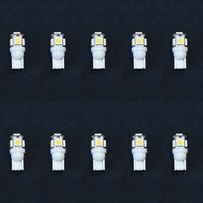 10 Warm White 8V Wedge Lamp LED Light Bulbs for Zenith MC7051 MC7041 MC7031