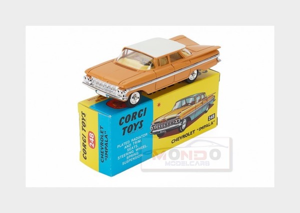1:43 Corgi Chevrolet Impala 1959 Light Brown White 248-CD54321070 Modellbau-image