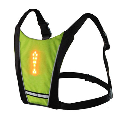 Brandneu Rucksack Reflektierende Weste Fahrradtasche LED-Signal Nachtlauf