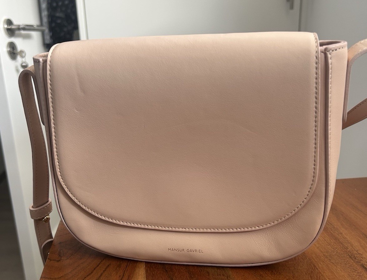 Mansul Gavriel Soft Baby Pink Envelope Leather Handbag