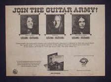 Lynyrd Skynyrd Debut Album Featuring 3 Guitarists 1973 Sm. Poster Type Ad Rare!
