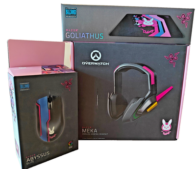 Used Razer D.Va Overwatch MEKA Headset + Mouse + Mouse pad | eBay