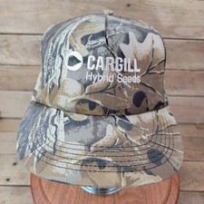 Cargill Hybrid Seeds Camouflage Snapback Hat Ag Farming Promo Cap Vintage