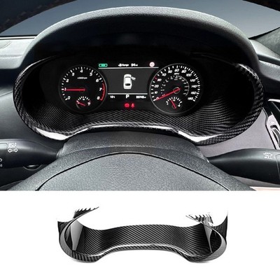 Echte Hartkohlefaser Gauge Cluster Cover Aufkleber für Kia Stinger 2018-2023