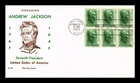 DR JIM STAMPS US COVER PRESIDENT ANDREW JACKSON 1C FIRST DAY ISSUE KJM CACHET