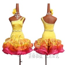 New Latin Dance Dress Competition Dress Costumes Skirt Performing Dress Adult
