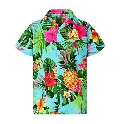 Pineapple Mingles Amidst Floral Beauty Tropical Hawaiian Shirt