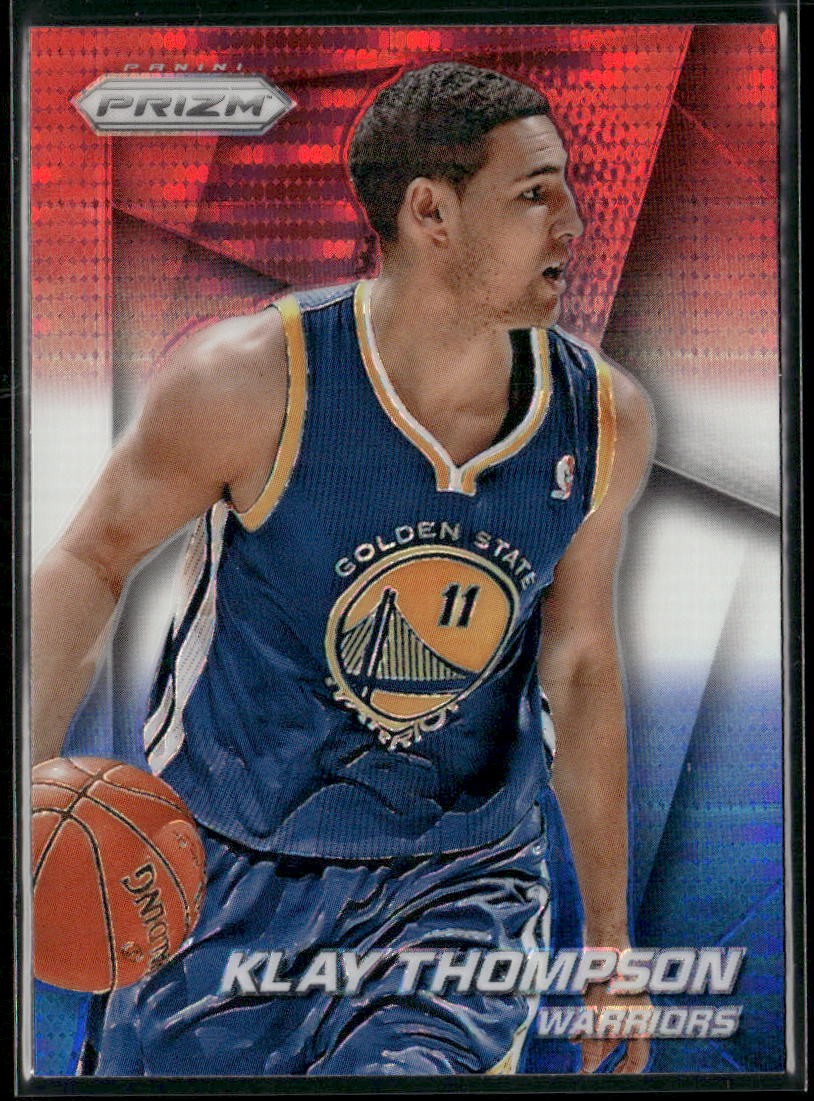 2014-15 Panini Prizm #126 Klay Thompson Prizms Red White and Blue Pulsar