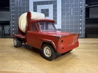 Vintage 1960s Tonka Mini Jeep Cement Mixer Truck Red & White