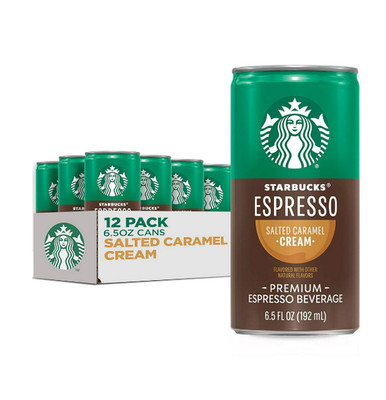 Starbucks Doubleshot Espresso & Salted Caramel Cream Premium Iced Coffee Drink,