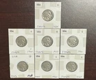 Lot of 7 Buffalo Nickels – Fairly Worn Dates But Overall Nice 1920’s Coins ~