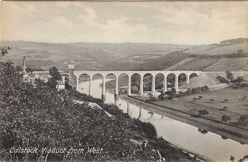 c1907 New RR Railway Viaduct Calstock A Pengelly Gunnislake GWR Cornwall Old PC