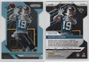 2018 Panini Prizm Rookie Light Blue Prizm /199 Allen Lazard #294 Rookie RC