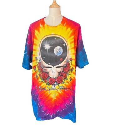 Vintage Grateful Dead Space Your Face Tee Shirt Liquid Blue 1992 XL Tie Dye AOP 