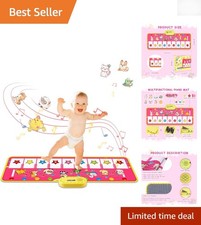 Interactive Kids Piano Mat with 8 Keys, Lights  Sounds - Perfect for Ages 1-3