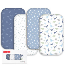Bedside Sleeper Bassinet Sheets 33X20 Inch 4 Pack Girl Boy