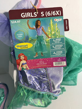 Disguise Disney Princess Ariel Walmart Exclusive Dress Purple/Green Girls S 6/6X