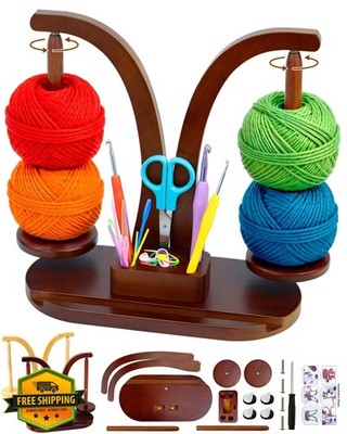 FIVEIZERO Walnut Brown Yarn Holder Spinner