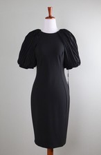 CALVIN KLEIN NWT $134 Crepe Stretch Structured Pleated Sleeve Dress Size 6