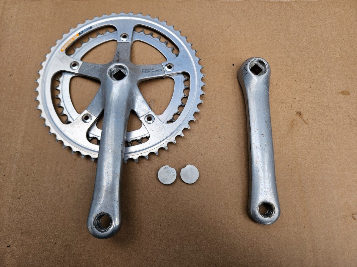 Vintage 90s Shimano RX100 Double Road Bike Crankset 170mm 53/42 FC