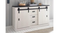 Sideboard Kommode Anrichte Sherwood 53 Pinie Weiß Anthrazit Mit Soft-Close
