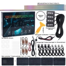 Car Led Interior Atmosphere Strip Light 256 Colors Ambient Light 18 In 1 Kit Car Led Interior Atmosphere Strip Light 256 Colors Ambient Light 18 In 1 Kit