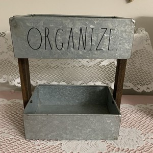 Rae Dunn TWO SHELF-Organizer storage keepsake containers