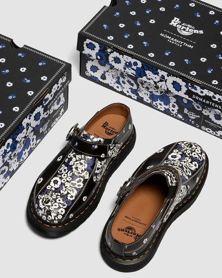 Dr. Martens x NÒMARHYTHM TEXTILE GENIX_NAPPA_ISHAM_NOMA_WHITEMULTI