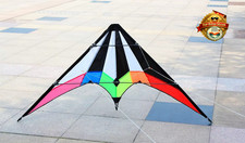 48 Dual Line Stunt Kite Pro Sport Kite w/ Handles Lines Fast Flying