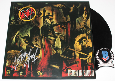 KERRY KING SIGNED SLAYER 'REIGN IN BLOOD' ALBUM VINYL RECORD LP