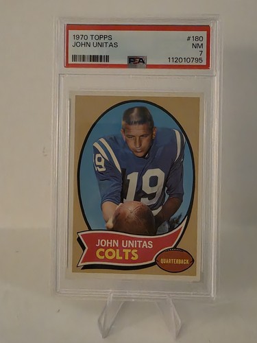 Colts Football - 1970 Topps - #180 - John Unitas - PSA 7 - NM 🔥🔥🔥🔥