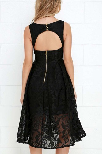 Lulu's Sweet Rhapsody Black Lace Midi Dress Medium - Picture 4 of 14